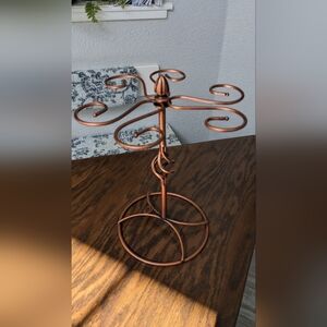 NWOT Bronze Finish Wine Glass Stand